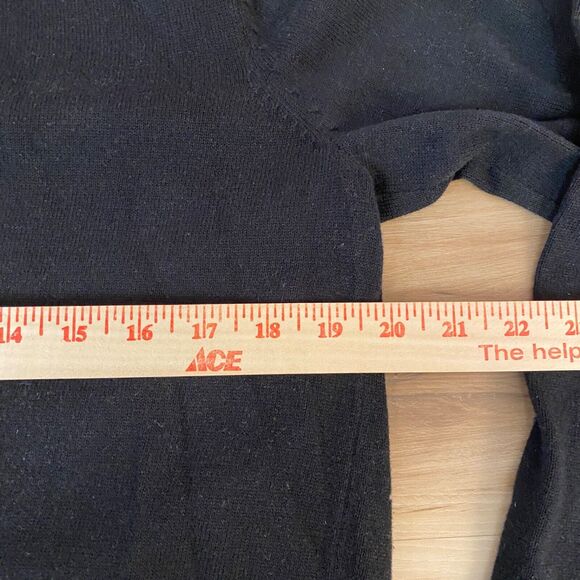 Topman Sweater Mens XL Slim Black Mock Neck 1/4 Zip Cotton Knit Long Sleeve - Picture 7 of 9